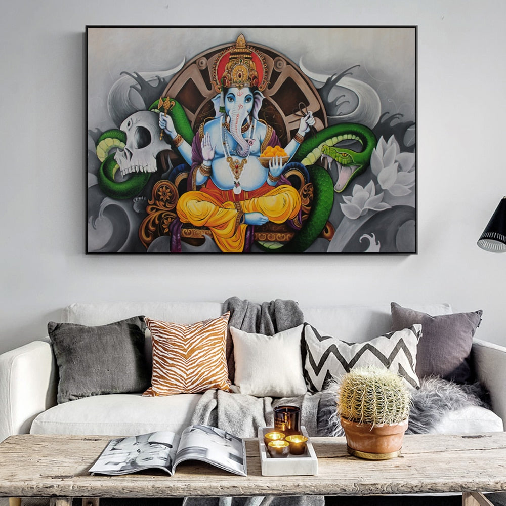 Lord Ganesha Canvas Painting Art