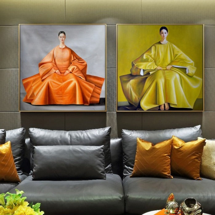 Splendid Attire East Asian Woman Canvas Art