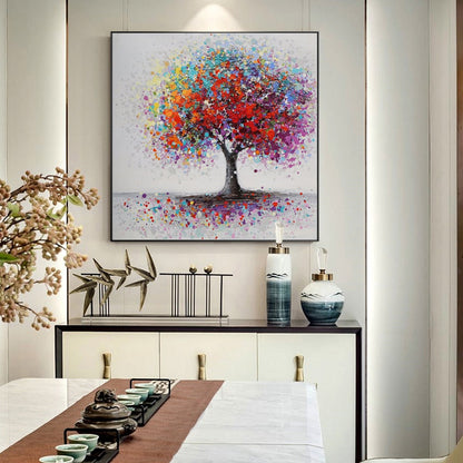 Abstract Trees Landscape Oil Painting Canvas Art