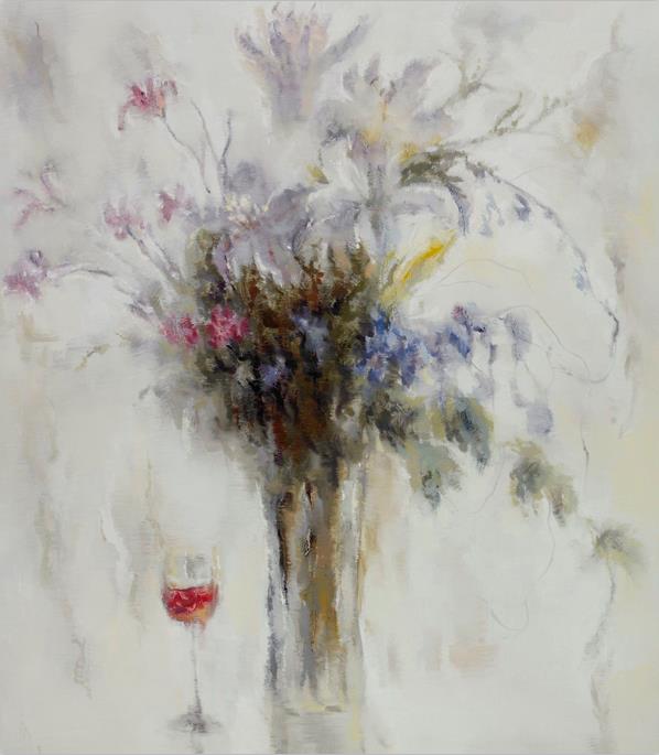 Flowers in Vase Oil Painting Canvas Art