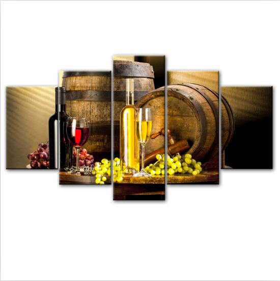 Grape Wine Kitchen Theme Canvas Art