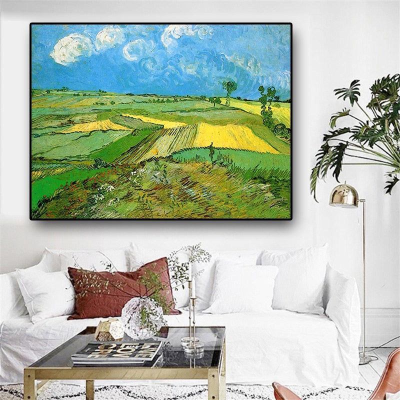 Wheat Fields Auvers by Van Gogh Canvas Art