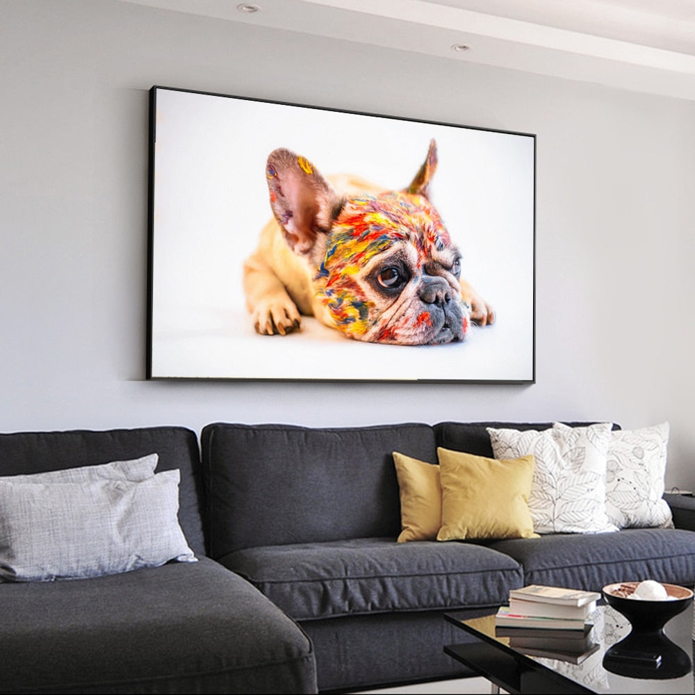 French Bulldog Wall Art Poster Canvas