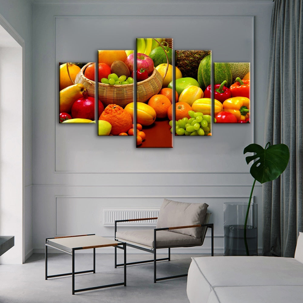 Kitchen Theme Fruits Canvas Art