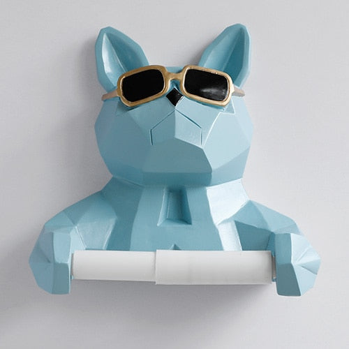 Pig Cat Paper Holder Statue