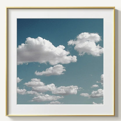 Blue Sky Sea Lighthouse Clouds Canvas Art