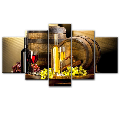 Grape Wine Kitchen Theme Canvas Art