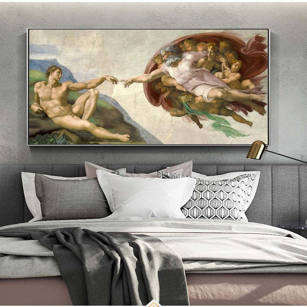 Creation of Adam Canvas Art