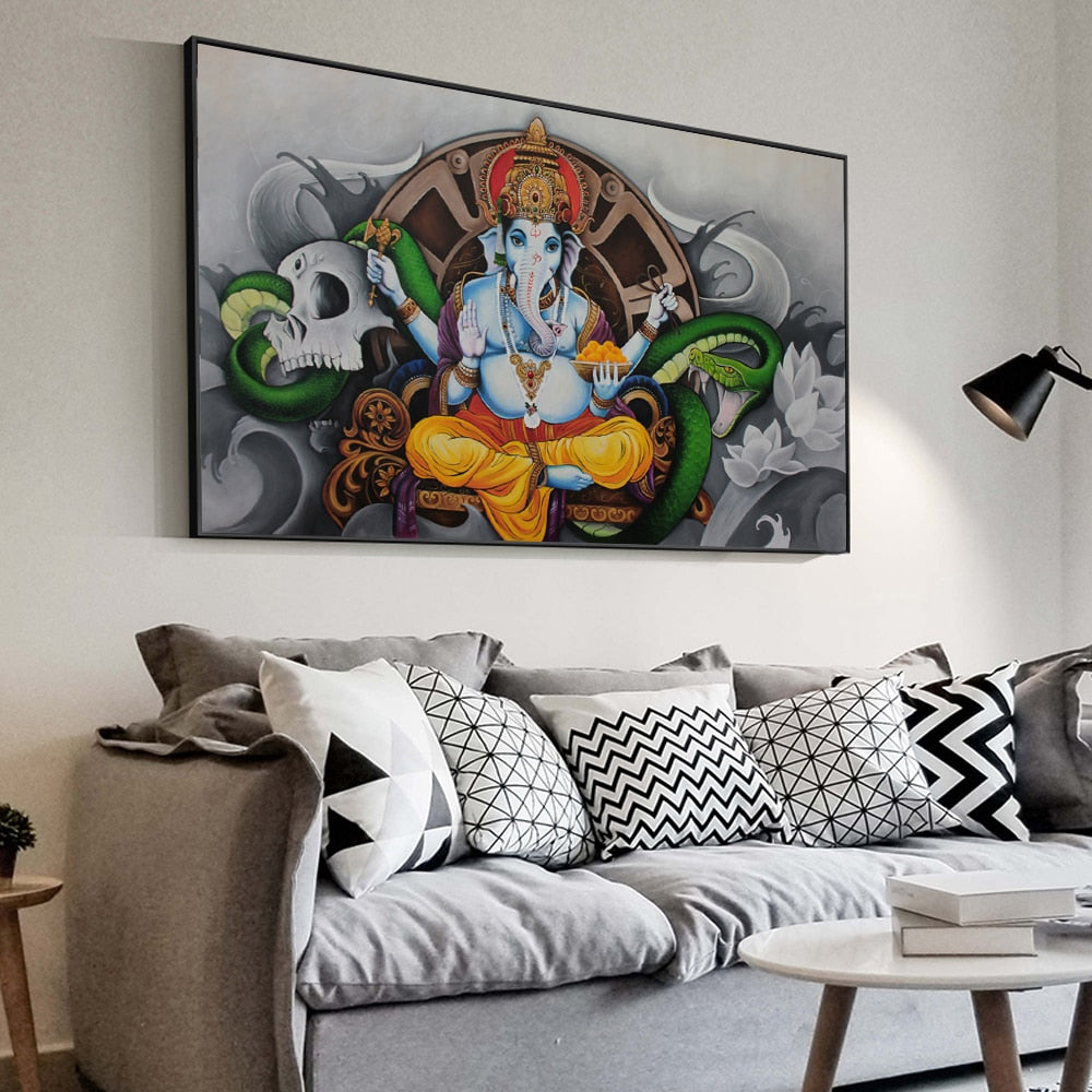 Lord Ganesha Canvas Painting Art