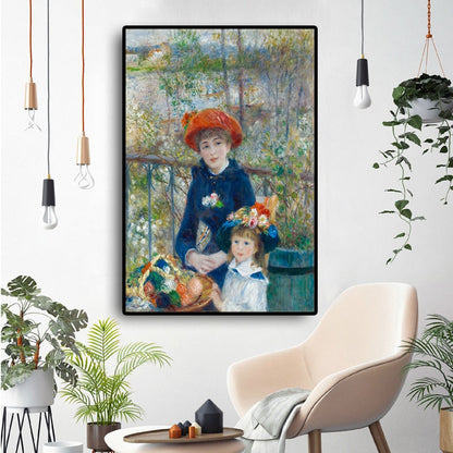 Two Sisters On the Terrace Painting Canvas Art