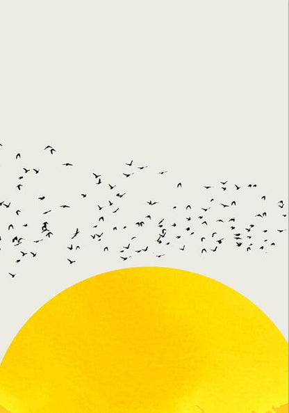 Birds Above the Sun Canvas Art