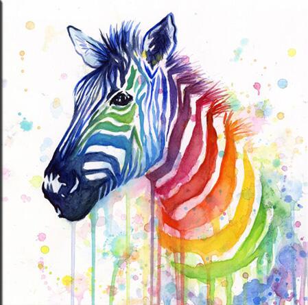 Watercolor Zebra Canvas Art