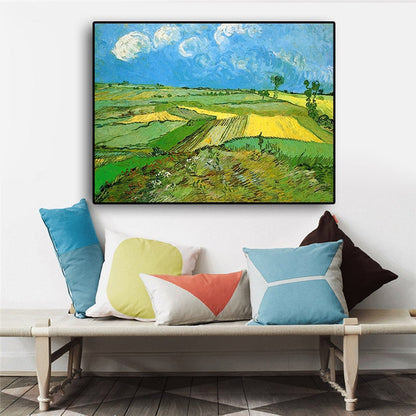 Wheat Fields Auvers by Van Gogh Canvas Art