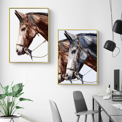 Classic Minimalist Horse Canvas Art