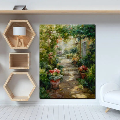 Garden House Oil Painting Large Canvas Art