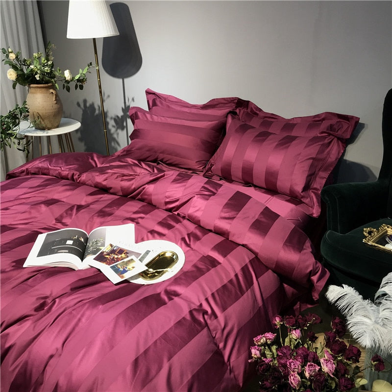 Erythrite Egyptian Cotton Duvet Cover Bedding Set