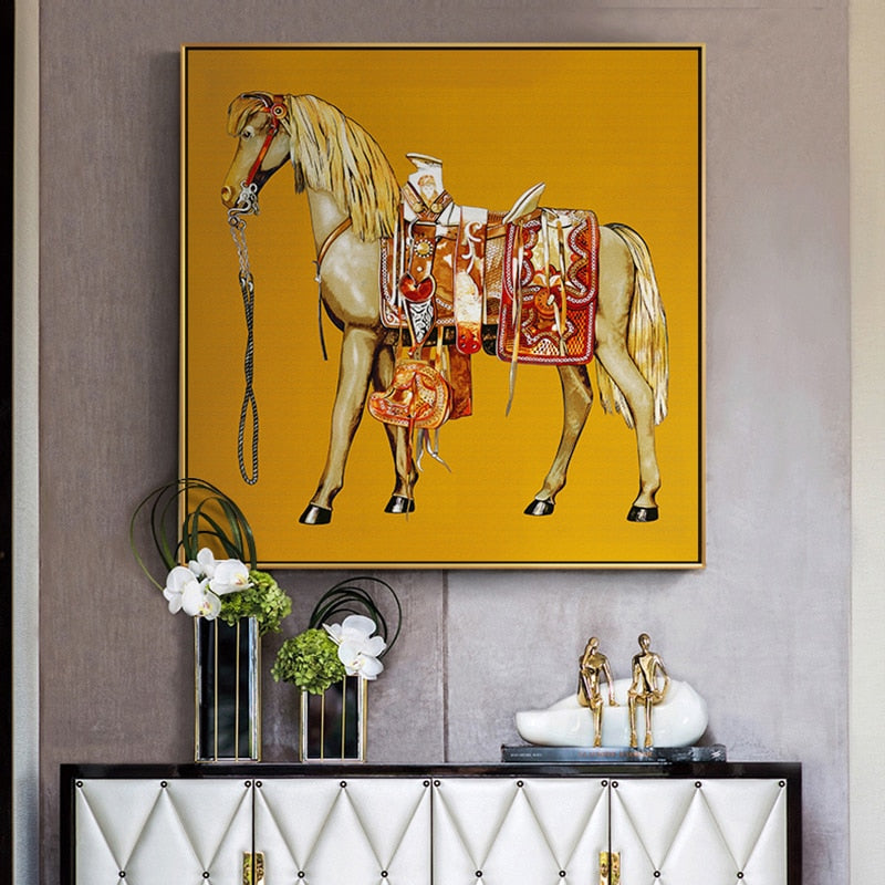 Saudi Classic Horse Canvas Art