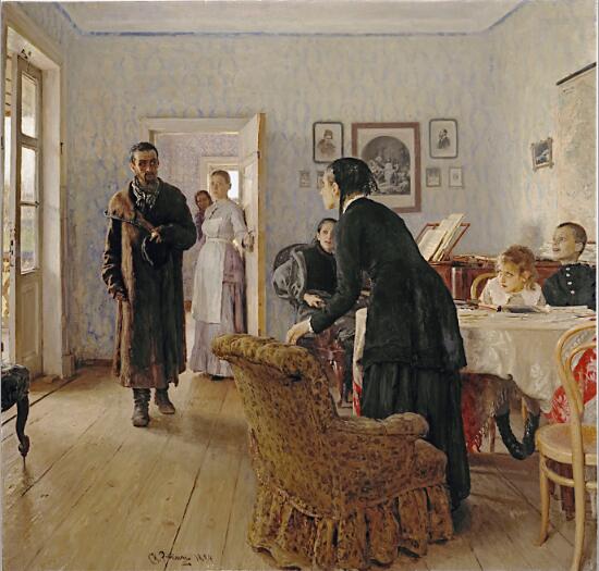 Unexpected Homecoming by Ilya Repin Canvas Art