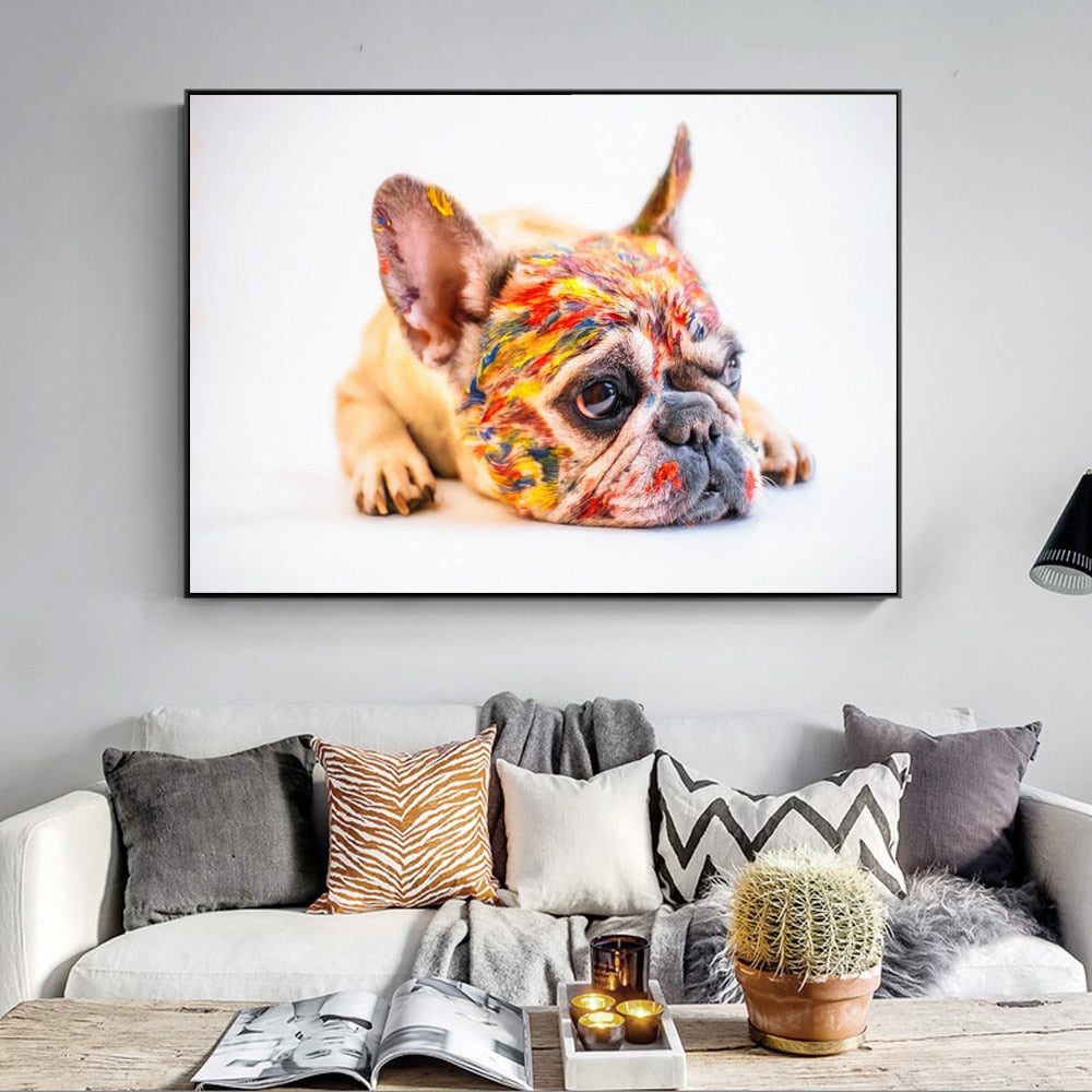 French Bulldog Wall Art Poster Canvas