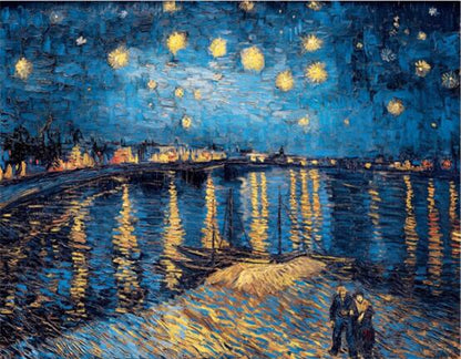 Impressionist Starry Night By Van Gogh Canvas Art