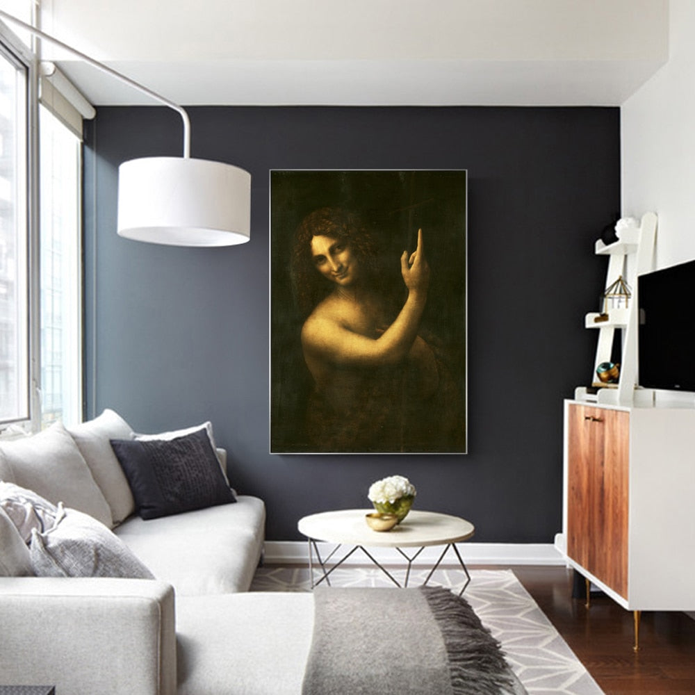 St. John the Baptist by Leonardo Da Vinci Canvas Art