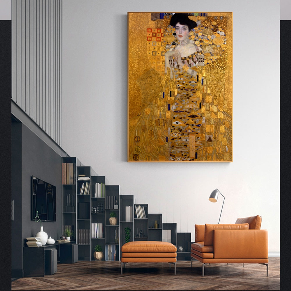 Portrait of Adele Bloch-Bauer I by Gustav Klimt Canvas Art