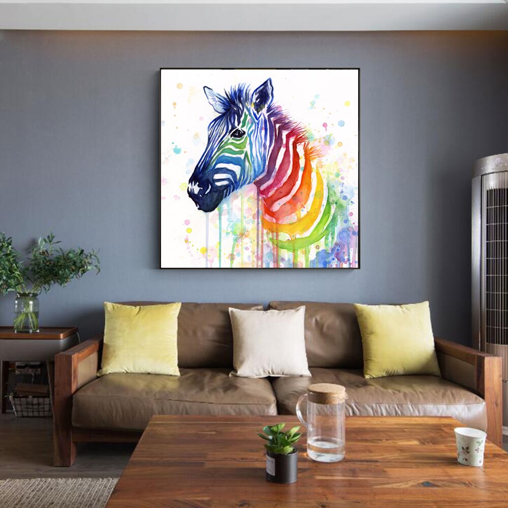 Watercolor Zebra Canvas Art