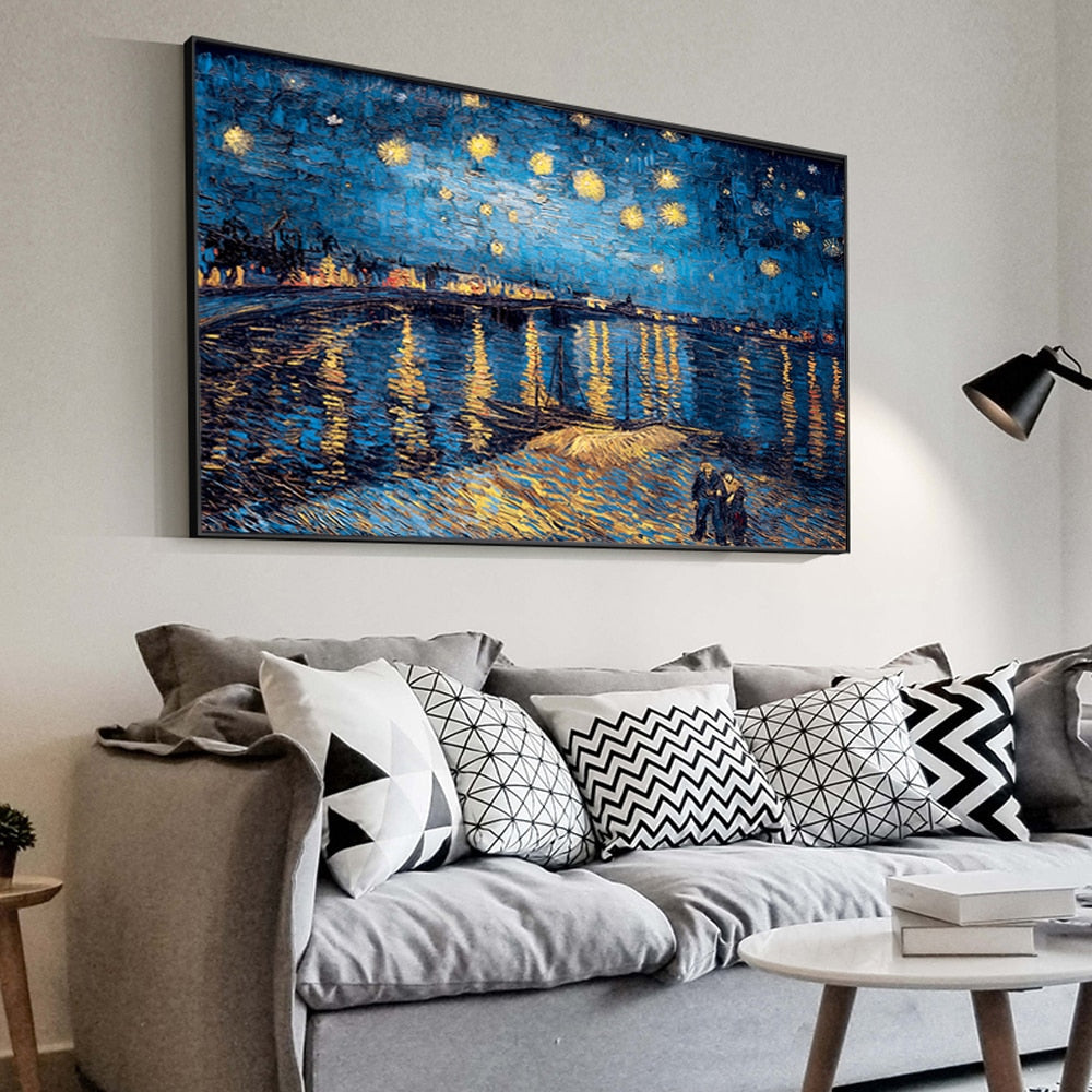 Impressionist Starry Night By Van Gogh Canvas Art