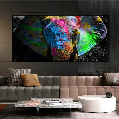 Graffiti Art Elephant Canvas Art