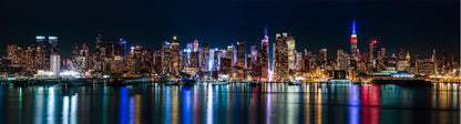 Night Skyline Of Manhattan Canvas Art