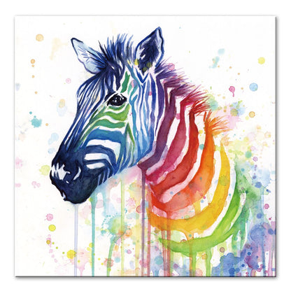 Watercolor Zebra Canvas Art