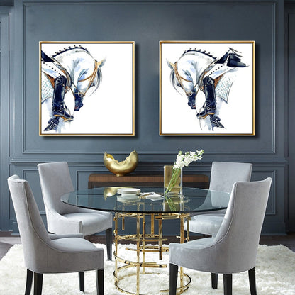 Bowing Horse Canvas Art