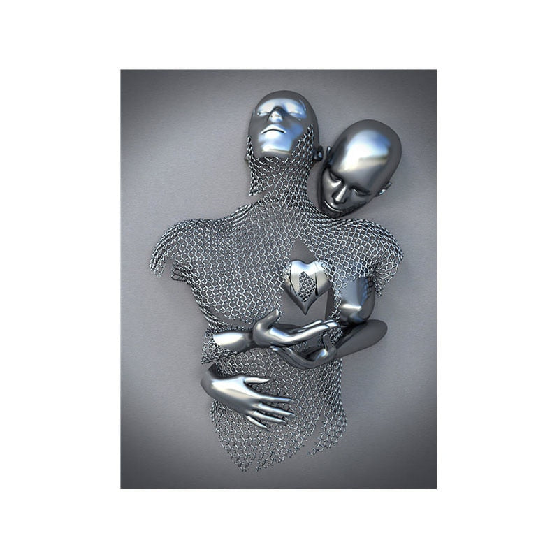 Metal Figure Canvas Art