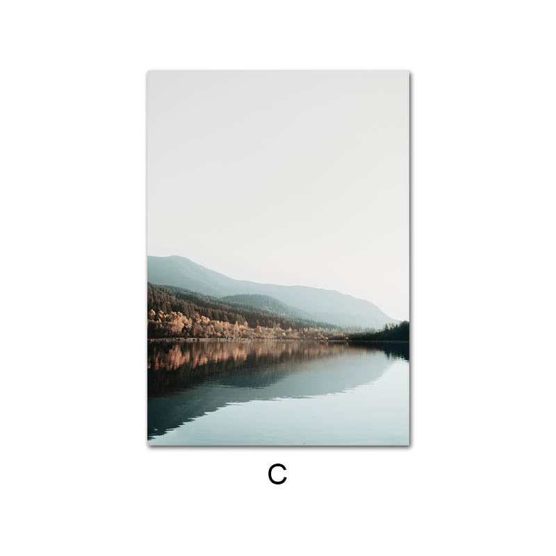 Scandinavian Nature Landscape Canvas Art