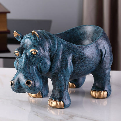 Hippo Storage Statue