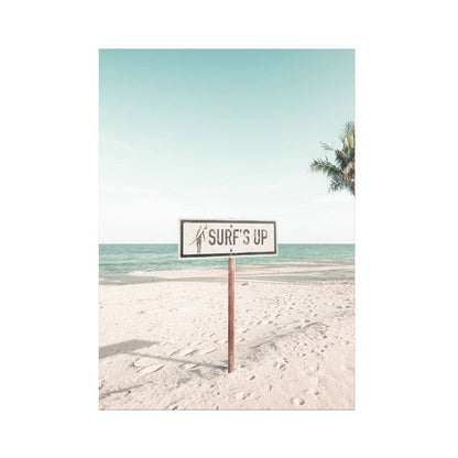 Blue Tropical Seaside Beach Canvas Art