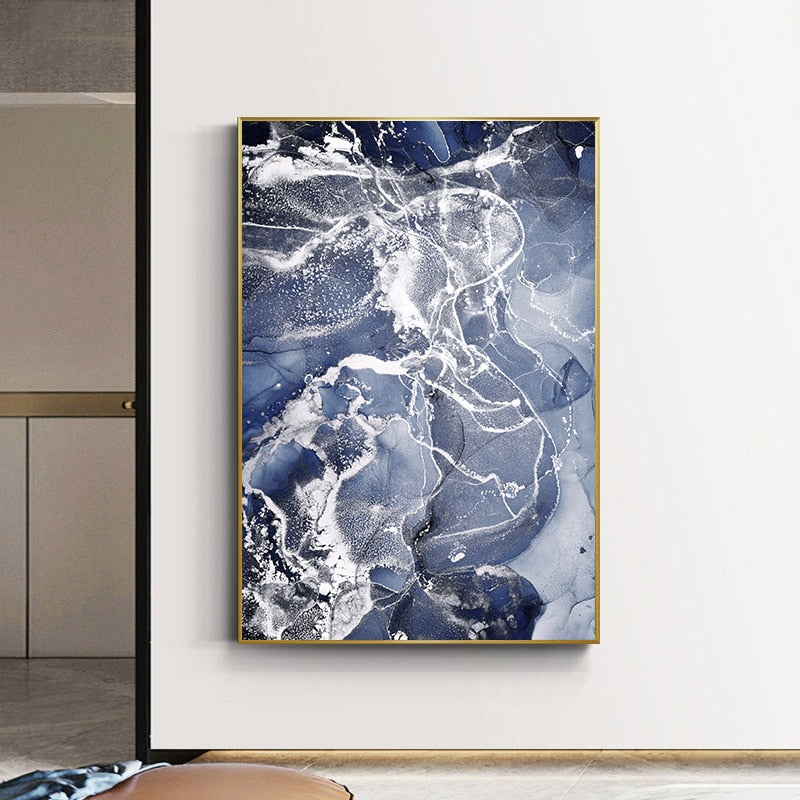 Luxurious Gray Marble Canvas Art