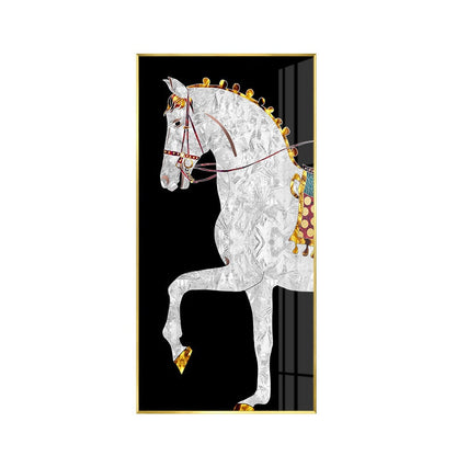 Luxurious White Horse Canvas Art