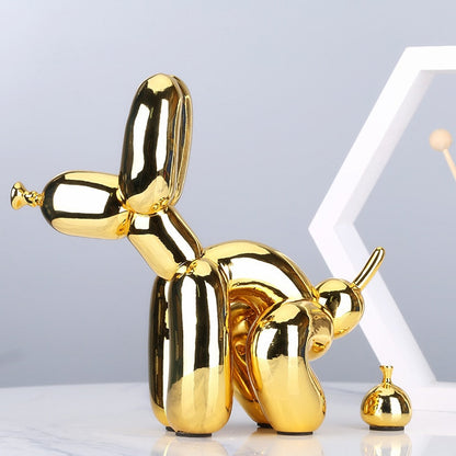 Poop Balloon Dog Statue