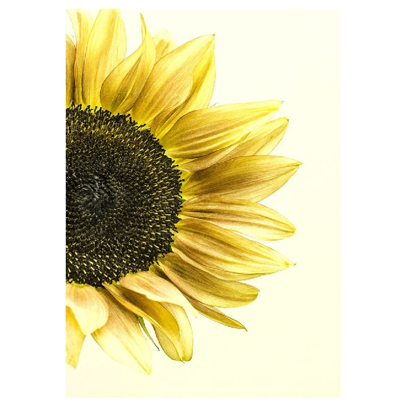 Nordic Landscape Sunflower Bear Canvas Art