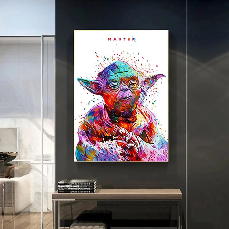 Star Wars White Canvas Art