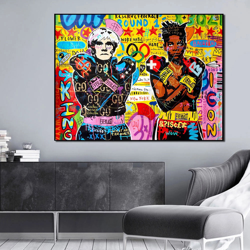 Graffiti Boxer Boys Canvas Art