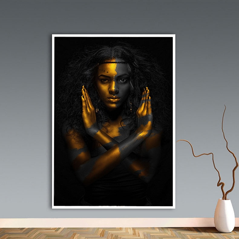 Strong Black Woman Canvas Art