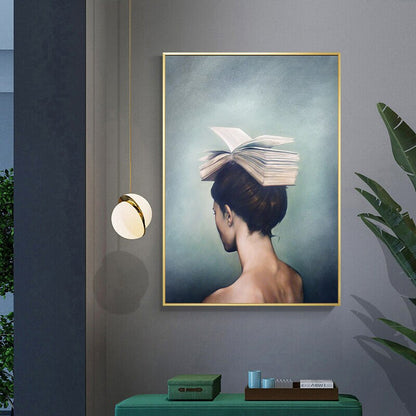 Intelligent Woman Book Canvas Art