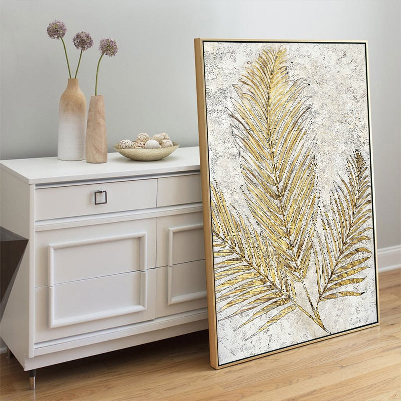 Gold Leaf Canvas Art