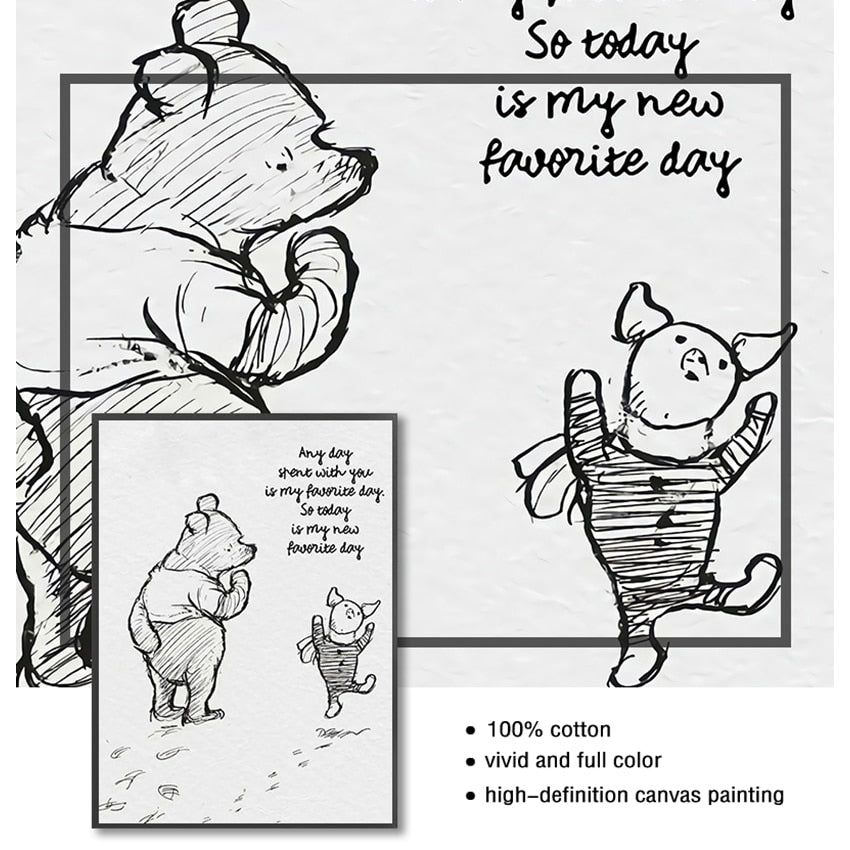 Winnie The Pooh Quotes Canvas Art