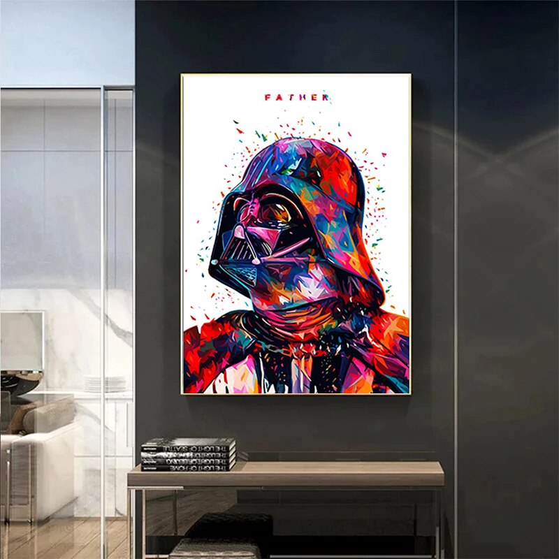 Star Wars White Canvas Art