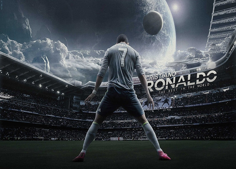 Football Star Cristiano Ronaldo Lionel Messi Canvas Art