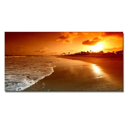 Sunset Seascape Wall Art Canvas