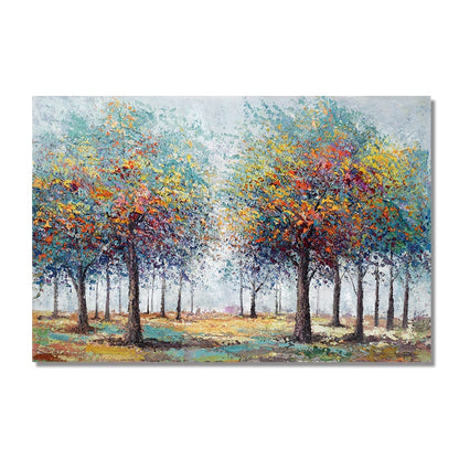 Colorful Tree Painting Wall Art Canvas